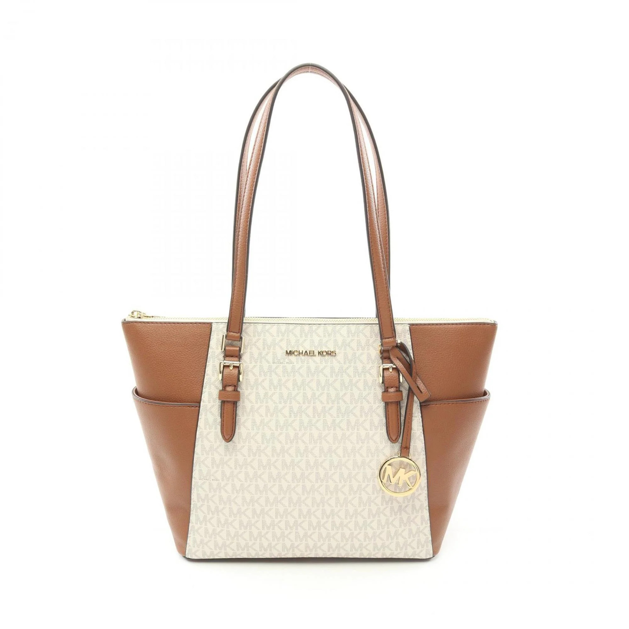 Michael Kors Coated Canvas Leather Tote Bag | Shop Simon