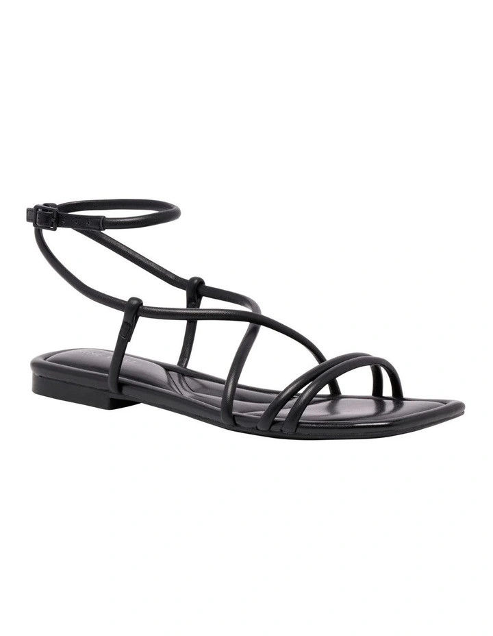 Nine WestLabrey Flat Sandal in Black | Myer
