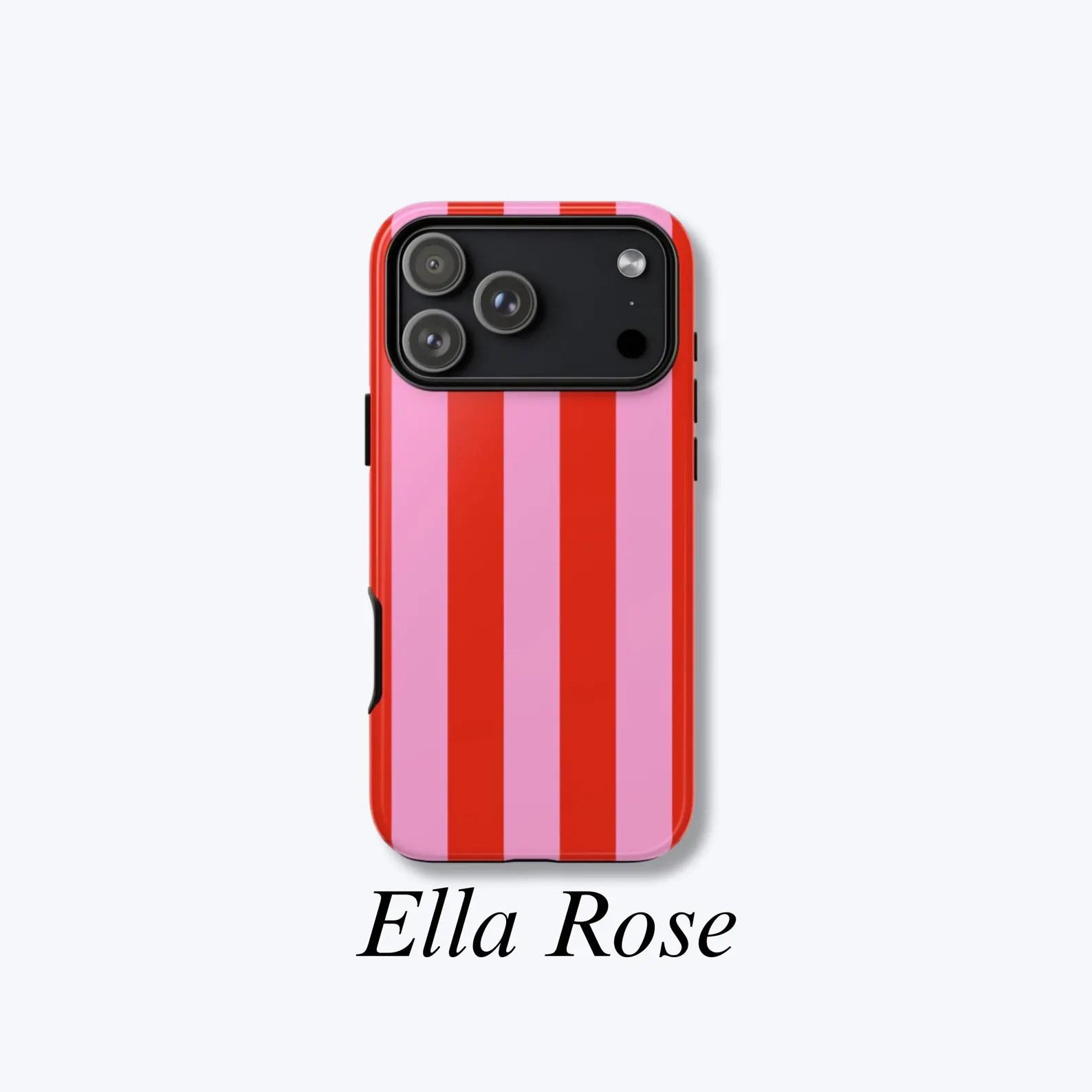 Pink and Red Striped iPhone Case, Vibrant Phone Cover Compatible with Magsafe, Durable Everyday C... | Etsy (Global)