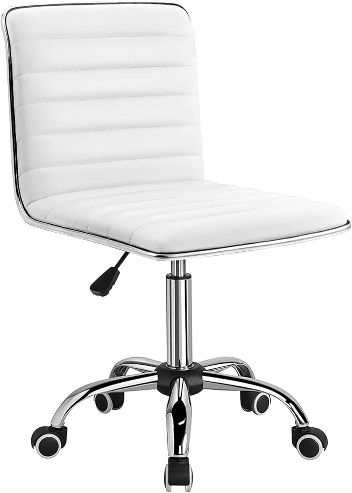 Furmax Mid ,Low back Task chair, Leather Swivel Office, Computer Desk chair Retro with Armless Ri... | Amazon (US)