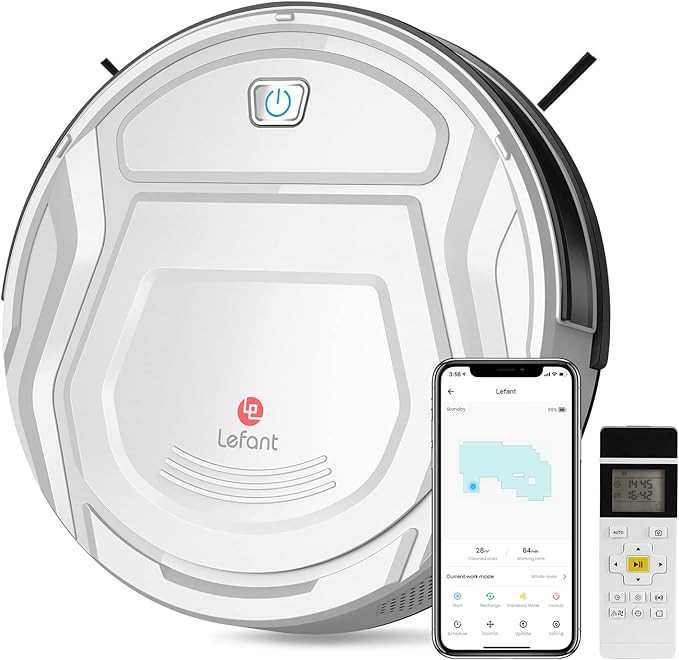 Lefant Robot Vacuum Cleaner, Tangle-Free, Strong Suction, Slim, Low Noise, Automatic Self-Chargin... | Amazon (US)