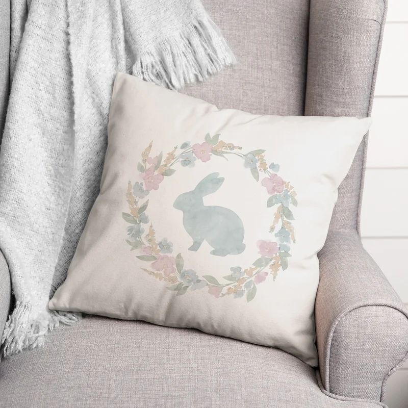 Waucoma Easter Wreath Square Pillow Cover & Insert | Wayfair North America