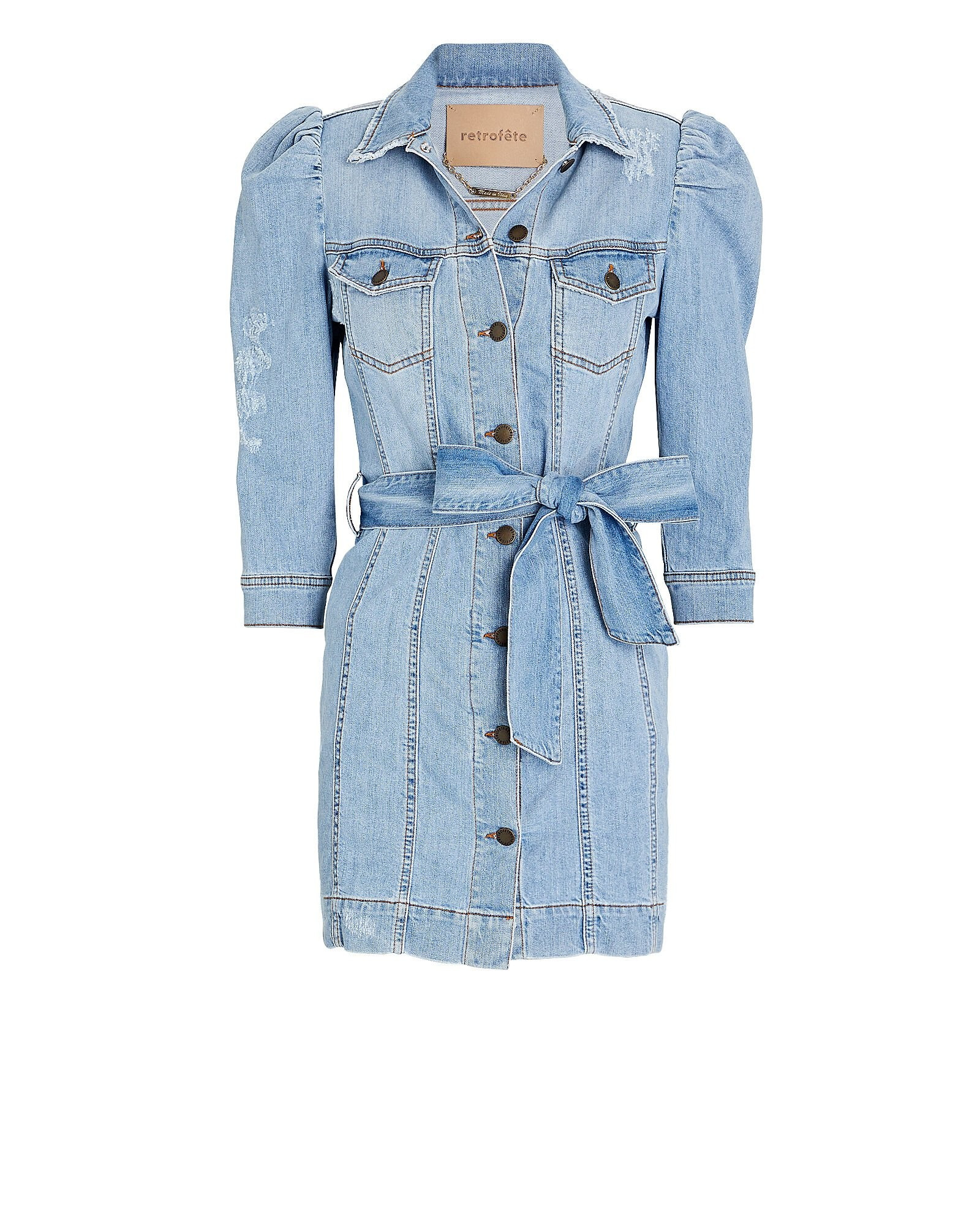 Lema Puff Sleeve Denim Dress | INTERMIX