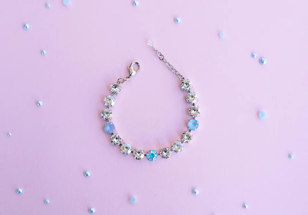 Crystal Slipper 8mm Crystal Bracelet - Choose Setting Color and Length - Etsy | Etsy (US)