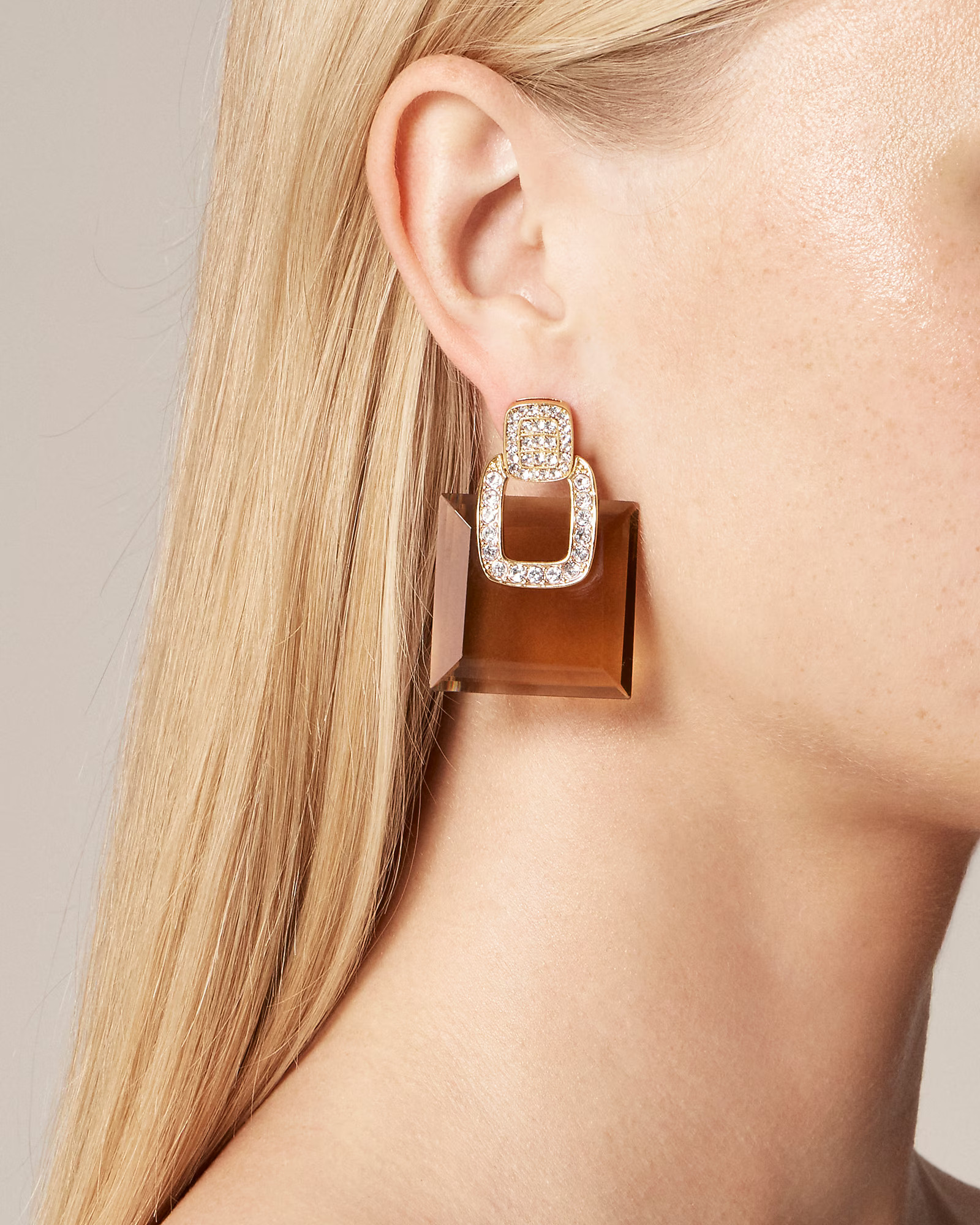 Square gemstone stud earrings | J. Crew US