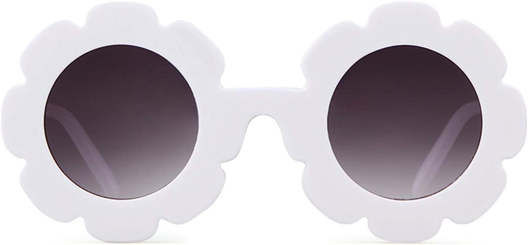 Sunglasses for Kids Round Flower Cute Glasses UV 400 Protection Children Girl Boy Gifts | Amazon (US)