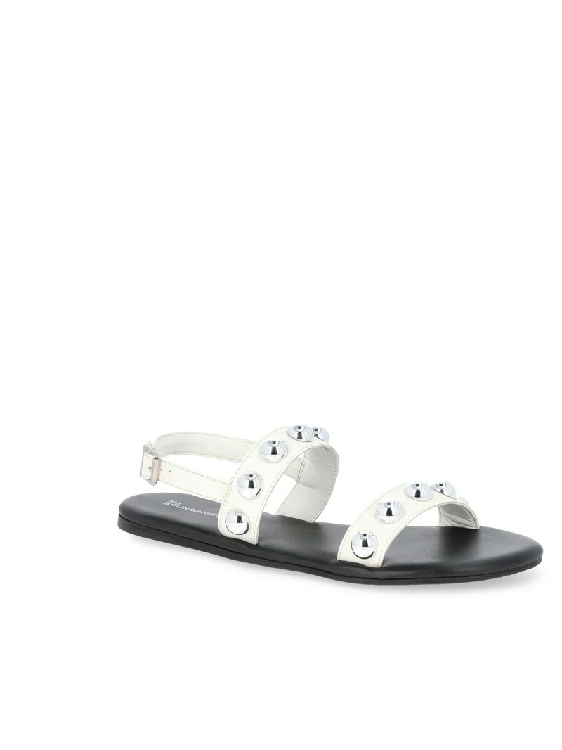 No Boundaries Studded Flat Sandals, Women's - Walmart.com | Walmart (US)