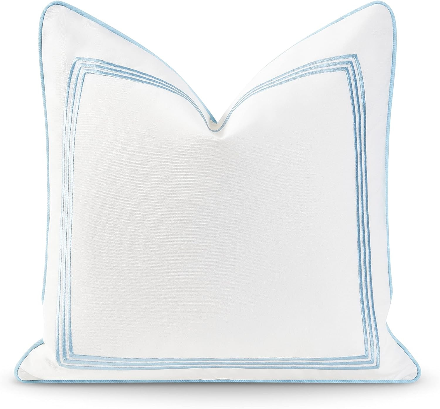 Hofdeco Premium Coastal Hampton Style Patio Indoor Outdoor Pillow Cover Only, 20"x20" Water Resis... | Amazon (US)