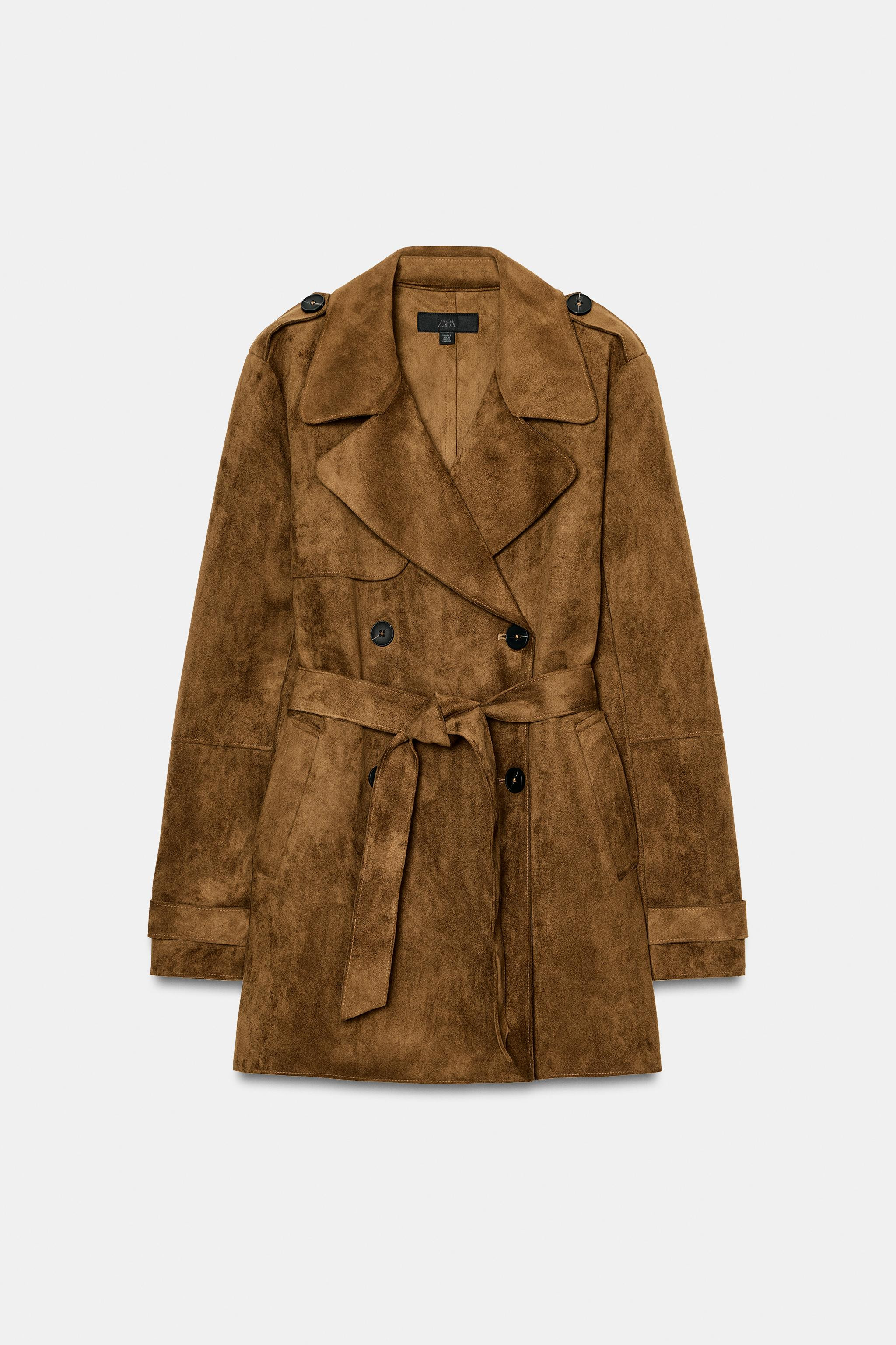 BELTED SUEDE EFFECT TRENCH COAT | Zara US