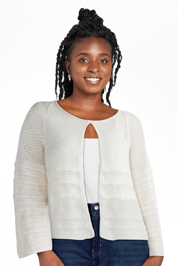 Scoop Women's and Women's Plus Stitch Mix Button Front Cardigan, Sizes XS-4X | Walmart (US)