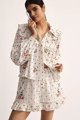 Pilcro Seaside Hankerchief Print Buttondown Shirt | Anthropologie (US)