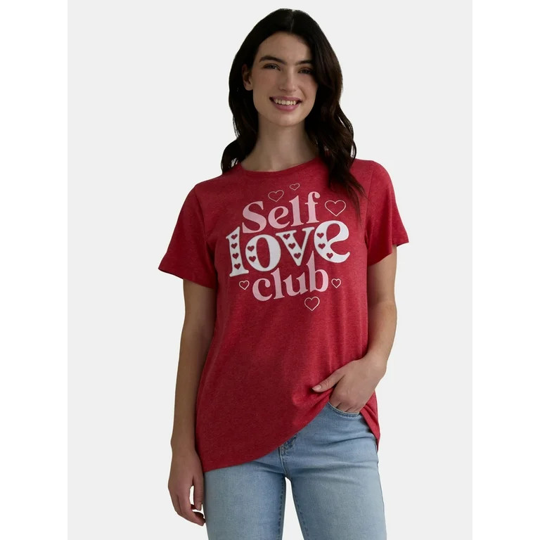 Valentine’s Day Women's Graphic Tee from Way to Celebrate, Sizes S-XXXL | Walmart (US)