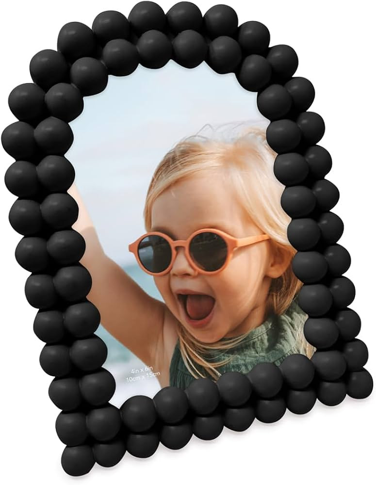 Isaac Jacobs 4x6 Matte Black Double Bauble Arch Photo Frame w/Easel | Amazon (US)