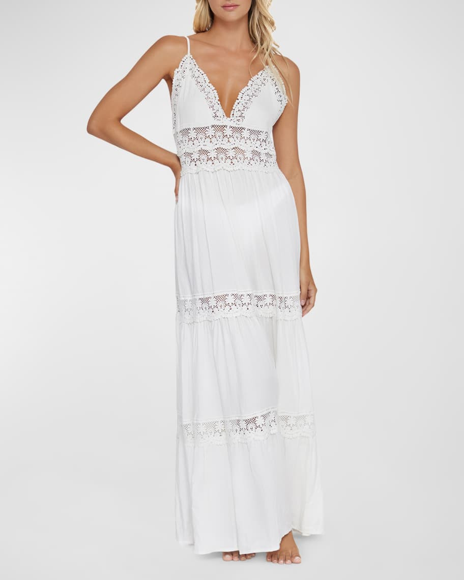 Shea Lace Inset Maxi Dress | Neiman Marcus