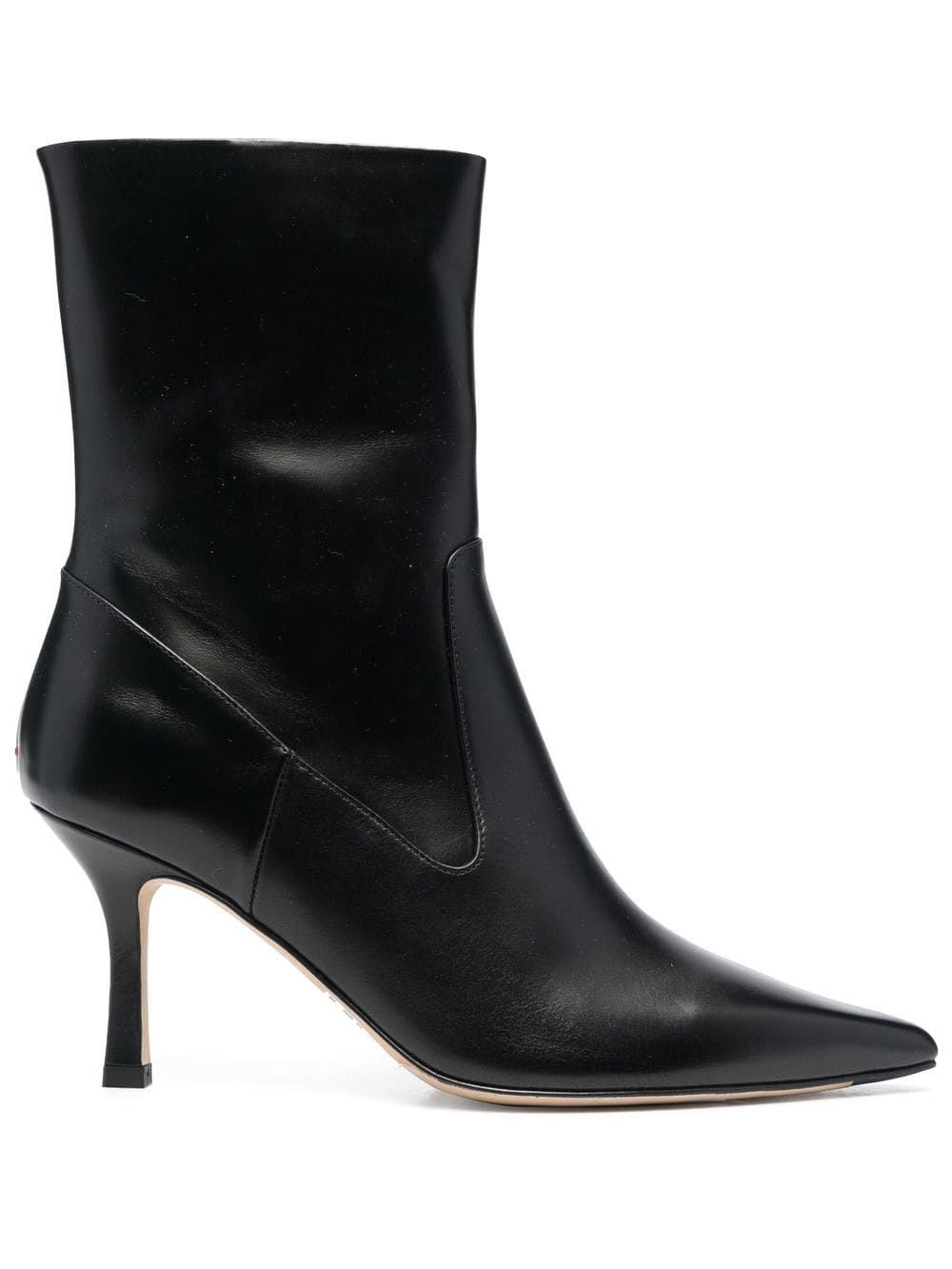 Aeyde Pointed 80mm Leather Boots - Farfetch | Farfetch Global