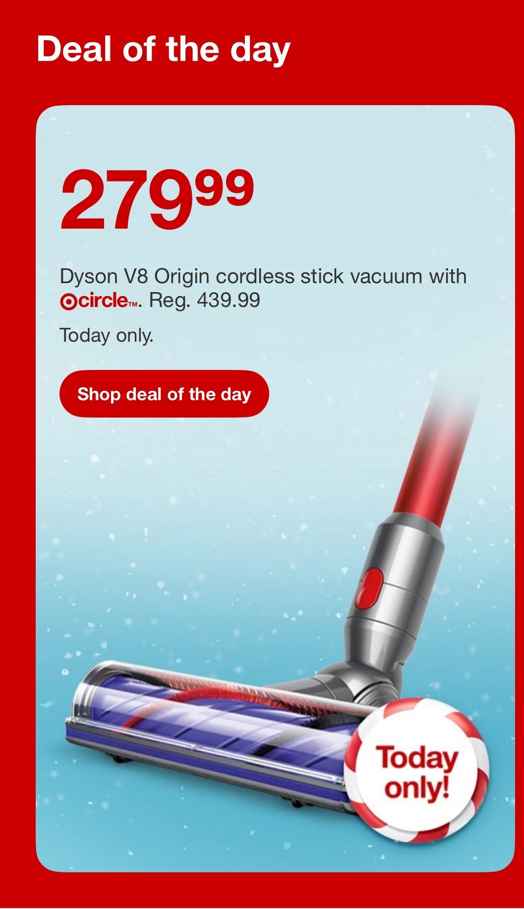 Target deal of the day on the Dyson V8! Can’t live without ours!

#LTKHome #LTKCyberWeek #LTKHoliday