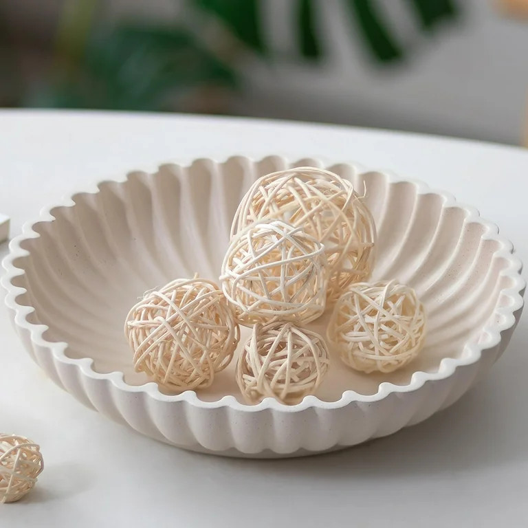 Hanobe Decorative Key Bowl Tray for Entryway Table，Coffee Table Decor Scalloped Bowl for Center... | Walmart (US)