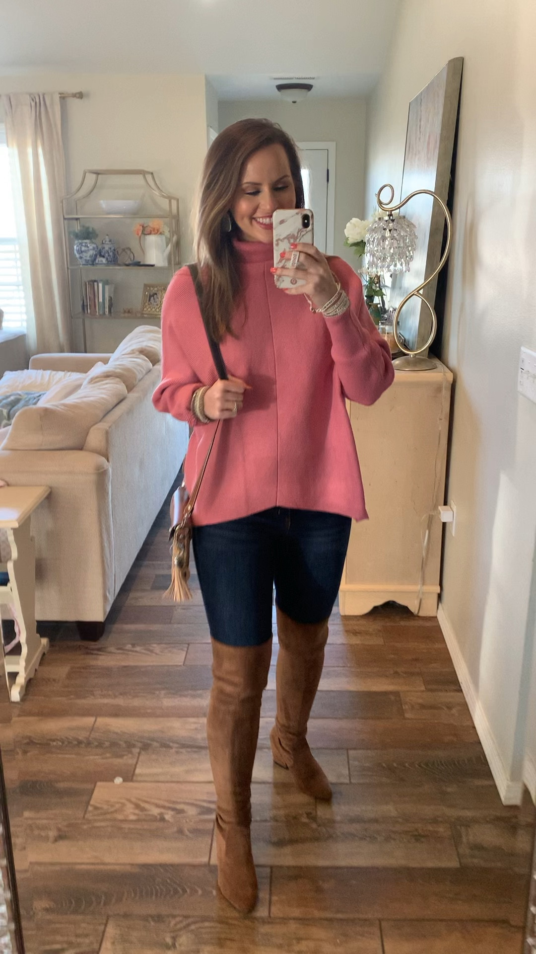 Fall outfit for sweater weather!!! Love this oversized turtleneck sweater (comes in a ton of colors) and these pull on jeans and over the knee boots. Perfect thanksgiving outfit! 

Fall Outfits, Boots , Fall Wedding Guest Dress , Family Photo Outfits, Fall Dresses, Fall Dress, Wedding Guest,  Fall Family picture outfit

#LTKxPrimeDay #LTKVideo #LTKSeasonal