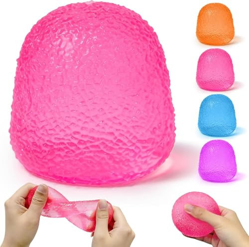 Squishy Fidget Toys Stress, Super Solid Squeeze Ball, Sensory for Stress Relief, Birthday, Easter Basket Stuffers and Party Favors (Pink) | Amazon (US)