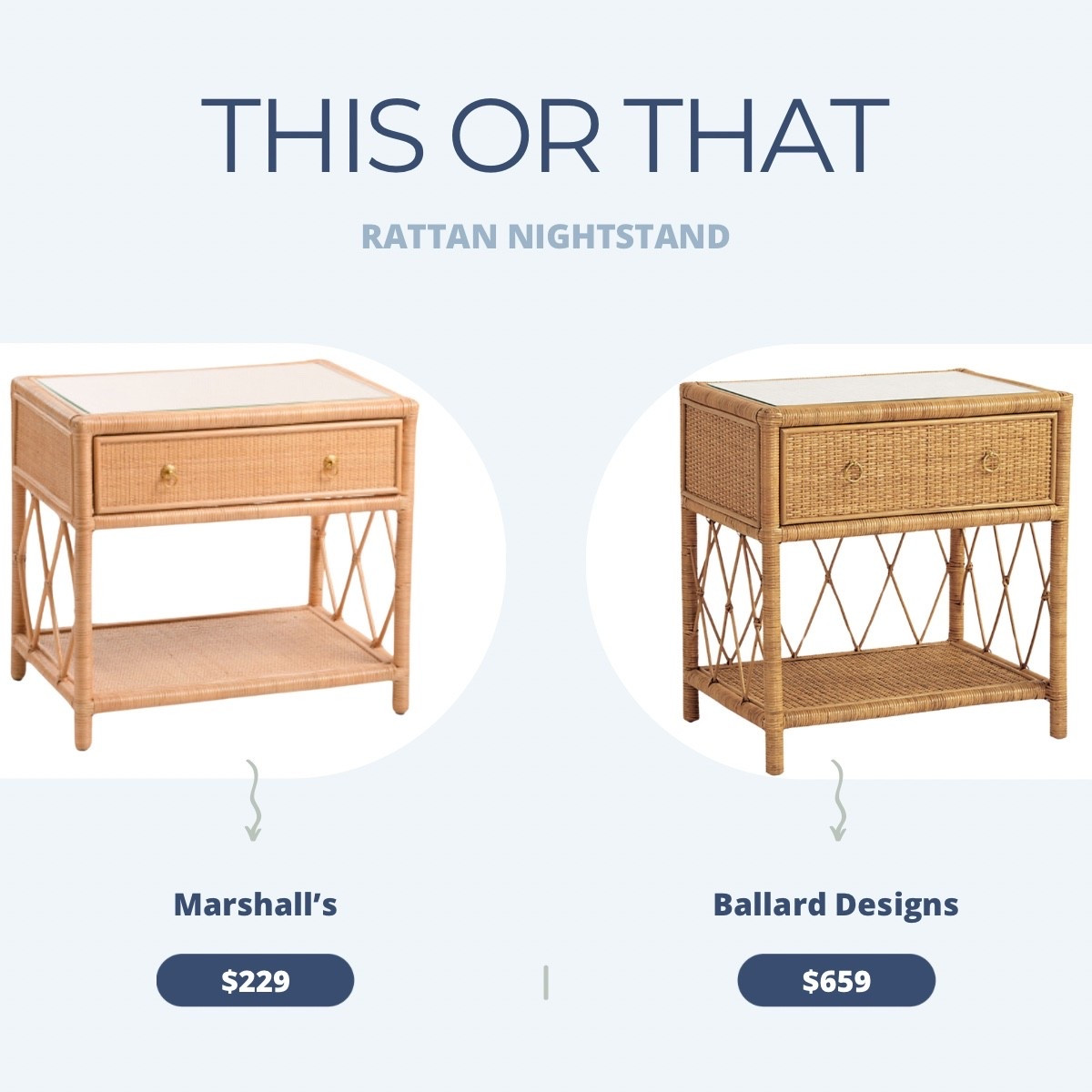 Ballard Design inspired rattan nightstand for a fraction of the price!! 

Rattan, nightstand, nightstand, coastal style, nightstand, look for less home, bedroom refresh, coastal bedroom, neutral bedroom, neutral furniture