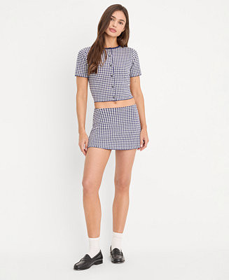 Good American Women's Blend Sweater Mini Skort, Created for Macy's - Macy's | Macy's