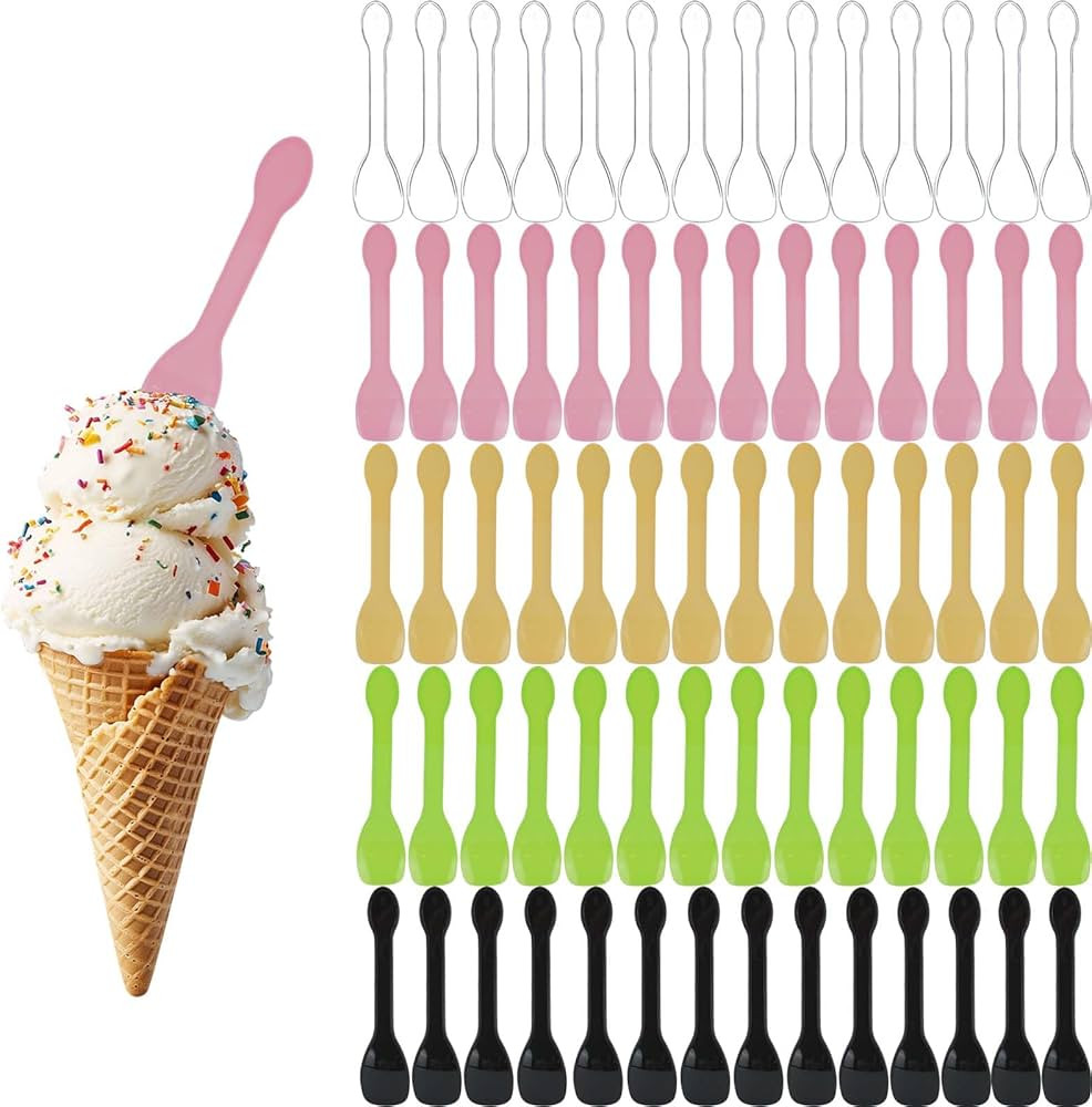 500Pcs Plastic Mini Spoons, Mini Spoons for Desserts Tasting Disposable for Jelly Pudding Yogurt ... | Amazon (US)