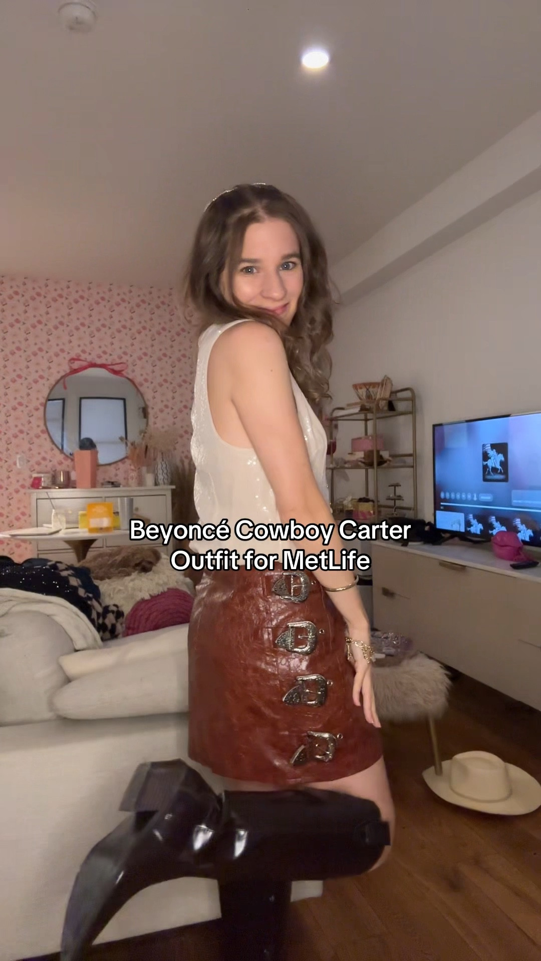 Western buckle skirt! Perfect for country concert outfits I wore for Beyoncé Cowboy Carter tour

#LTKParties #LTKSummerEdit #LTKFindsUnder100