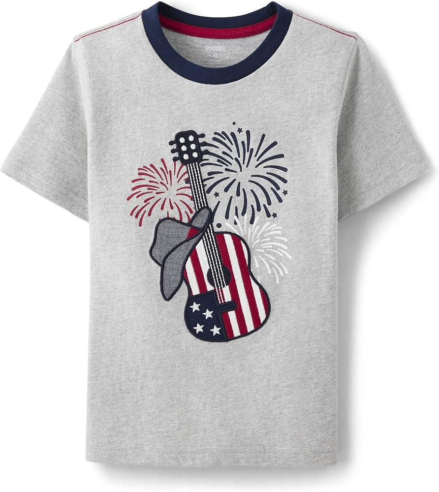 Gymboree Boys' and Toddler All Holidays Short Sleeve Embroidered Tops | Amazon (US)