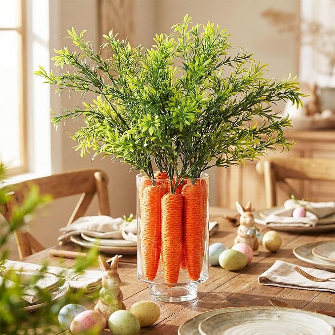 Vicenpal 8 Pcs Spring Easter Carrot Ornaments Artificial Fake Carrots Decorations for DIY Carrot ... | Amazon (US)