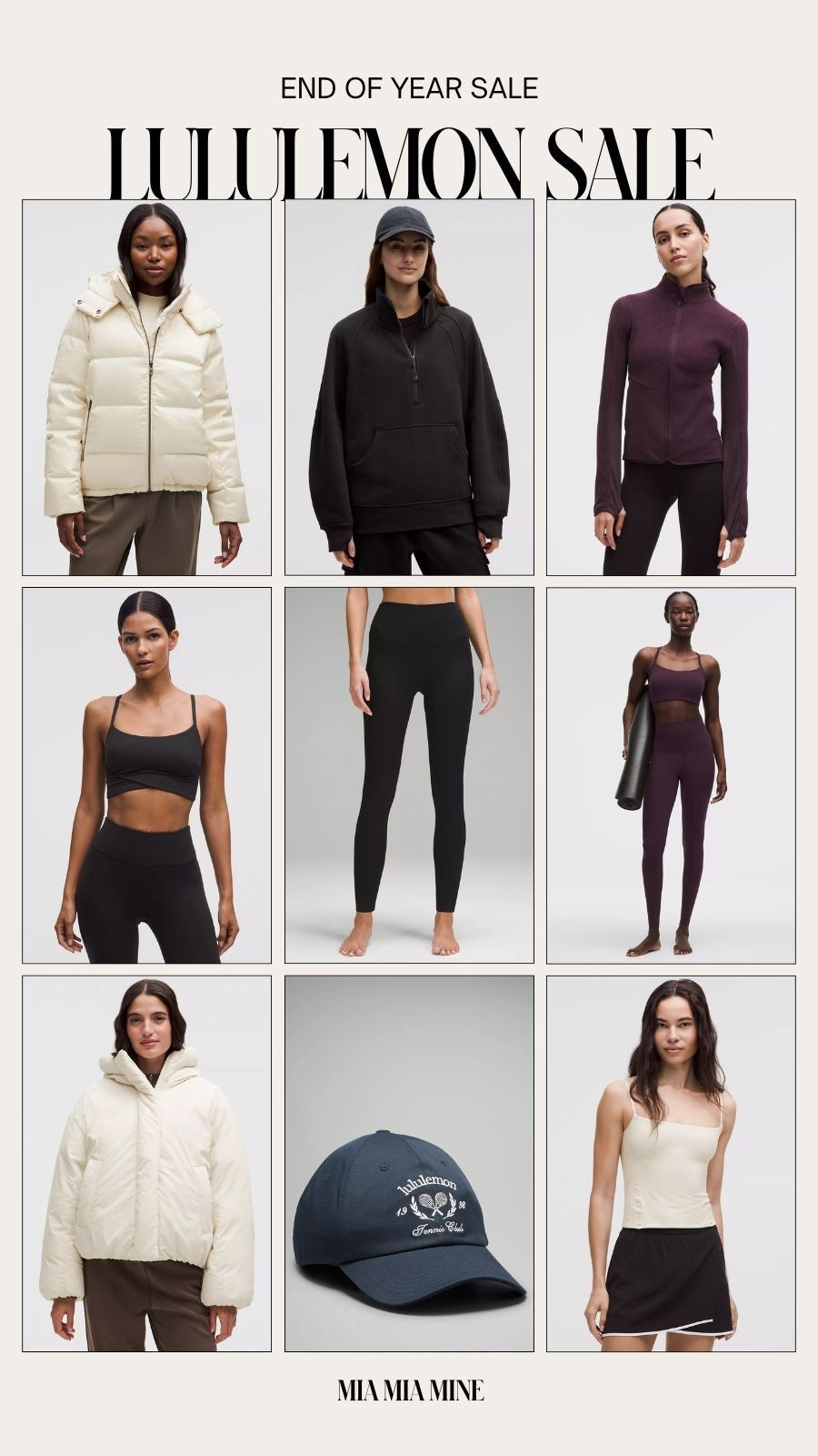 Lululemon end of year sale
Save on activewear, athleisure, puffer coats and more



#LTKSeasonal #LTKFindsUnder100 #LTKActive