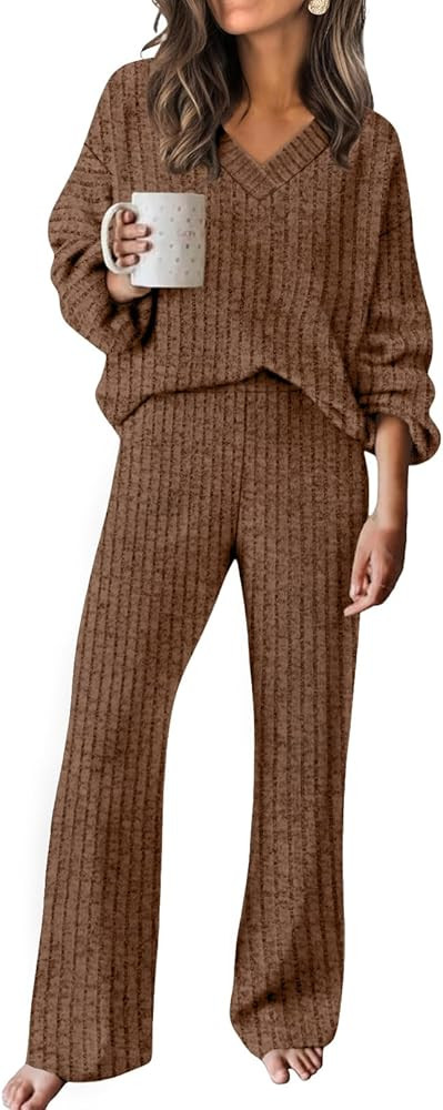 RUMIA Fall Outfits for Women 2025 Vacation Matching Sweater Lounge Sets (S-2XL) | Amazon (US)