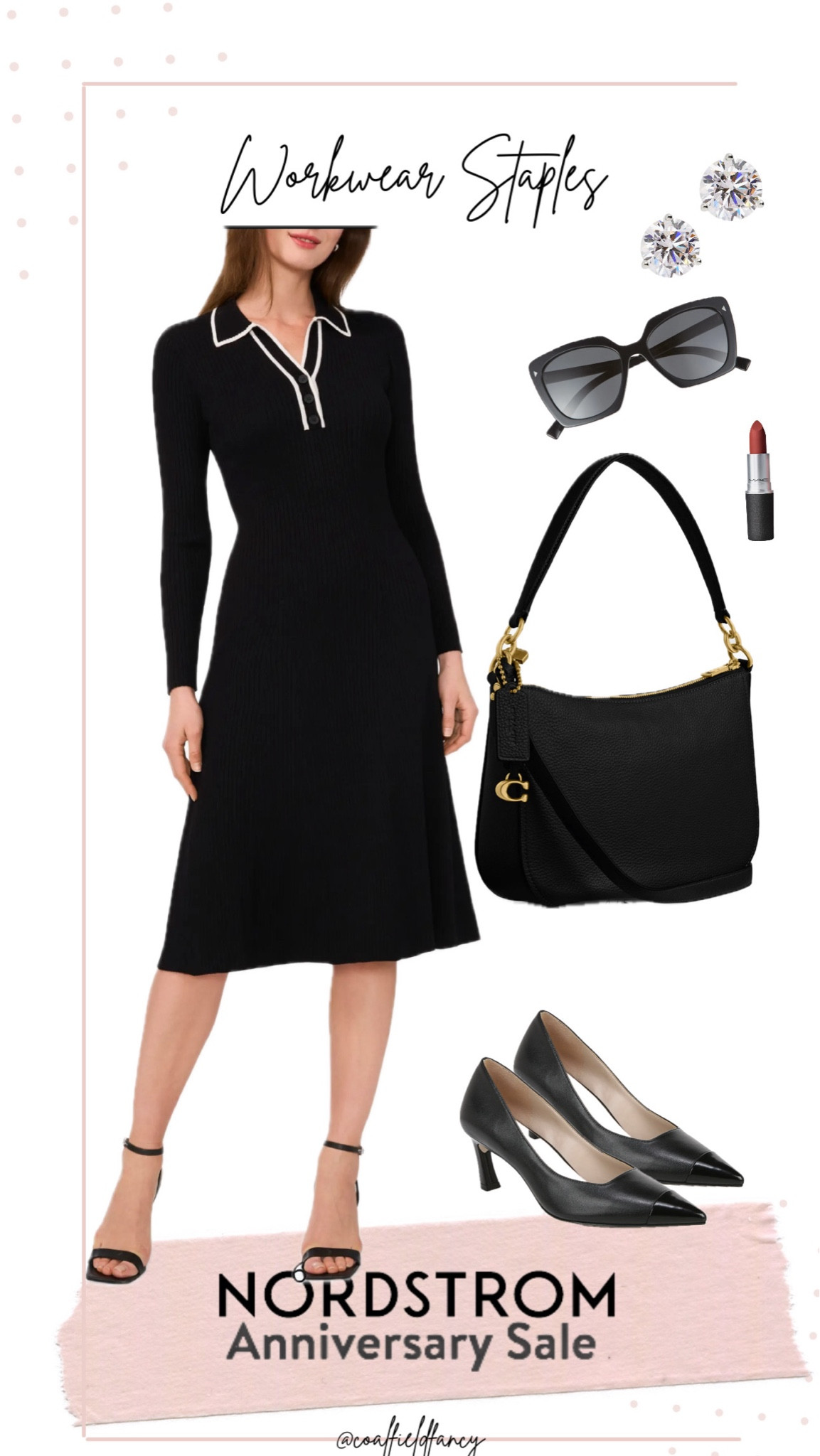 Nordstrom anniversary sale
Workwear outfit 
Black dress 
Black handbag
Black shoes 

#LTKxNSale #LTKWorkwear #LTKFindsUnder100
