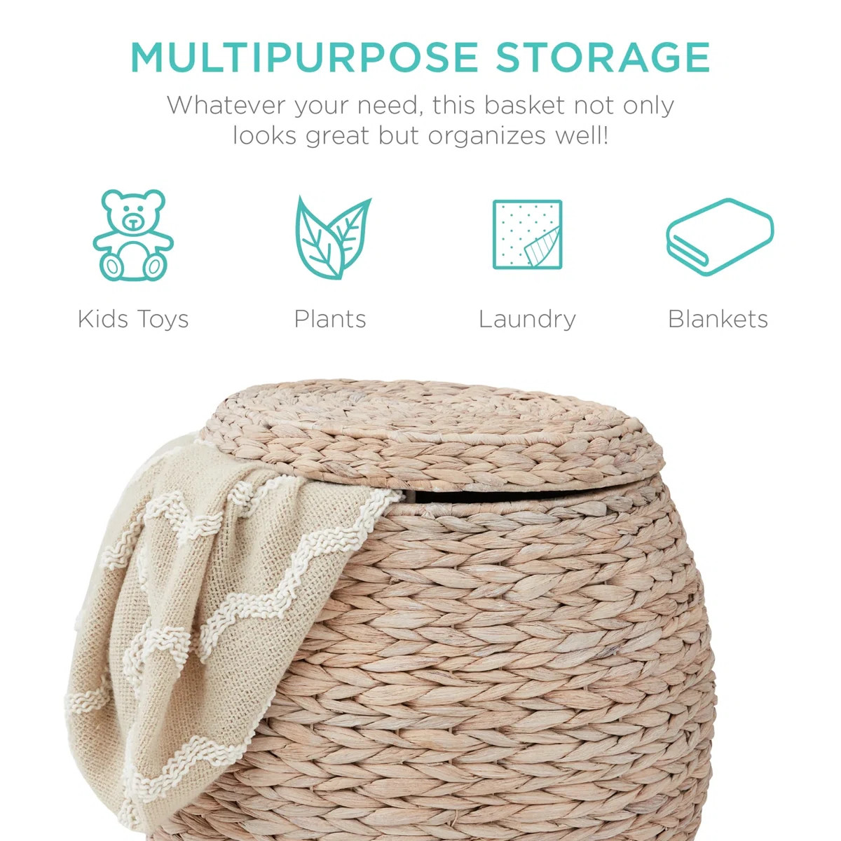 Bayou Breeze Seagrass Decorative Basket | Wayfair North America