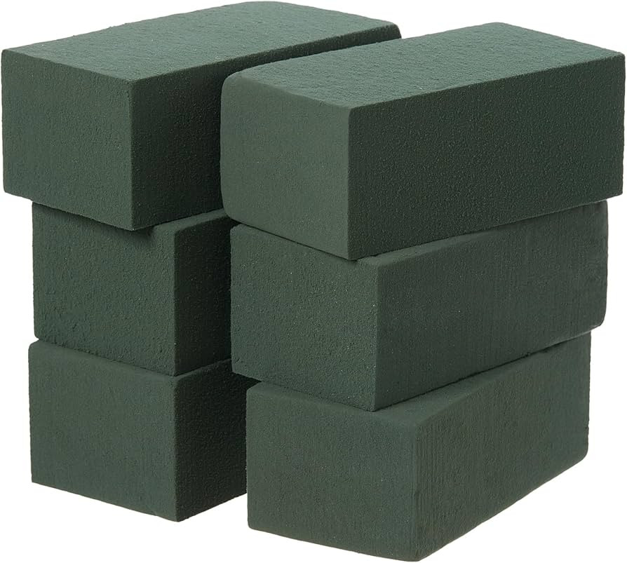 Crafare 6x3x2.5 Inch Wet Floral Foam Blocks Rectangle Small Size Foam Bricks for Fresh Artificial... | Amazon (US)