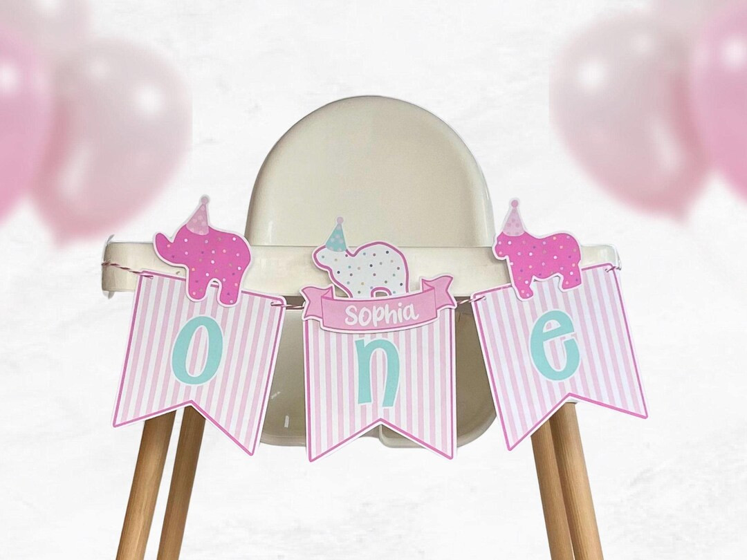 Animal Circus Cookie High Chair Banner: Personalized First Birthday Party Decor | Etsy (US)