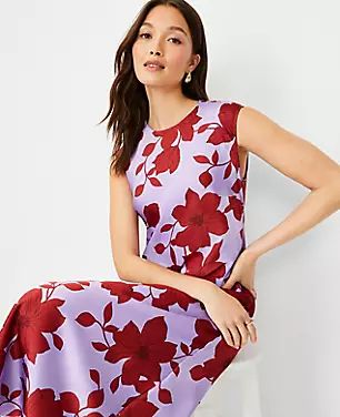 Floral Cap Sleeve Slip Dress | Ann Taylor (US)