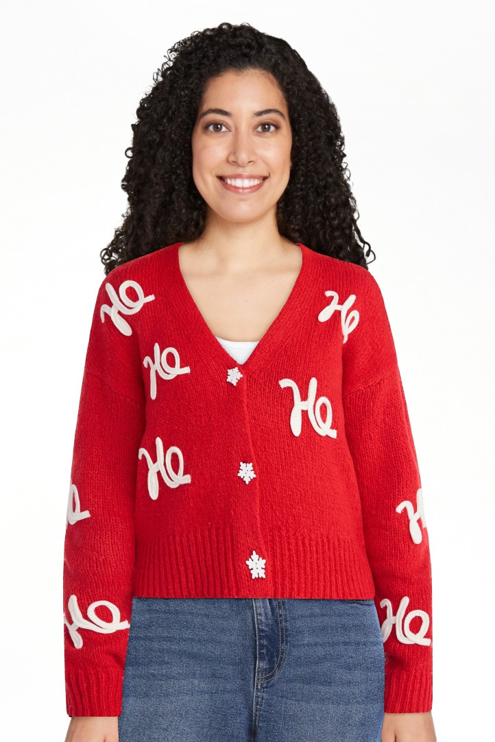 No Boundaries Cárdigan Navideño Bordado Mujer y Mujer Plus | Walmart (US)