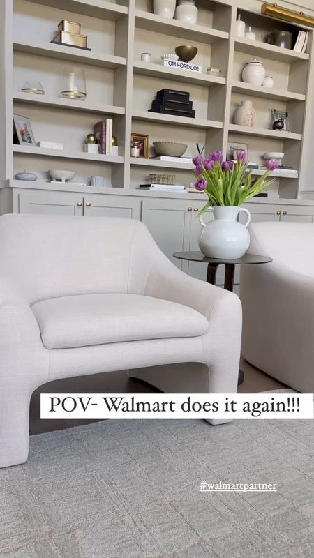 Comment SHOP! Walmart does it again with these stunning accent chairs! Seriously y’all- these are the second chairs I have ordered from Walmart for my home! The quality is 10/10! I love the modern look they add to my home. The color is a dark ivory. Head to my stories to see them up close! @walmart #walmartpartner #walmarthome

#LTKSeasonal #LTKover40 #LTKhome