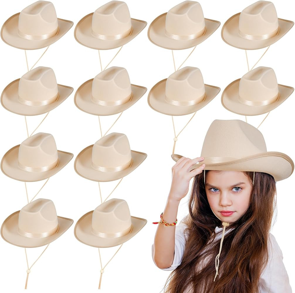 Hercicy Halloween Kids Cowboy Hat Cowgirl Western Hat for Boys and Girls Dress Costume, Bachelor ... | Amazon (US)