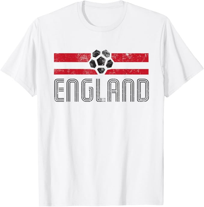 England Retro Stripe World Cup Football T-Shirt | Amazon (US)