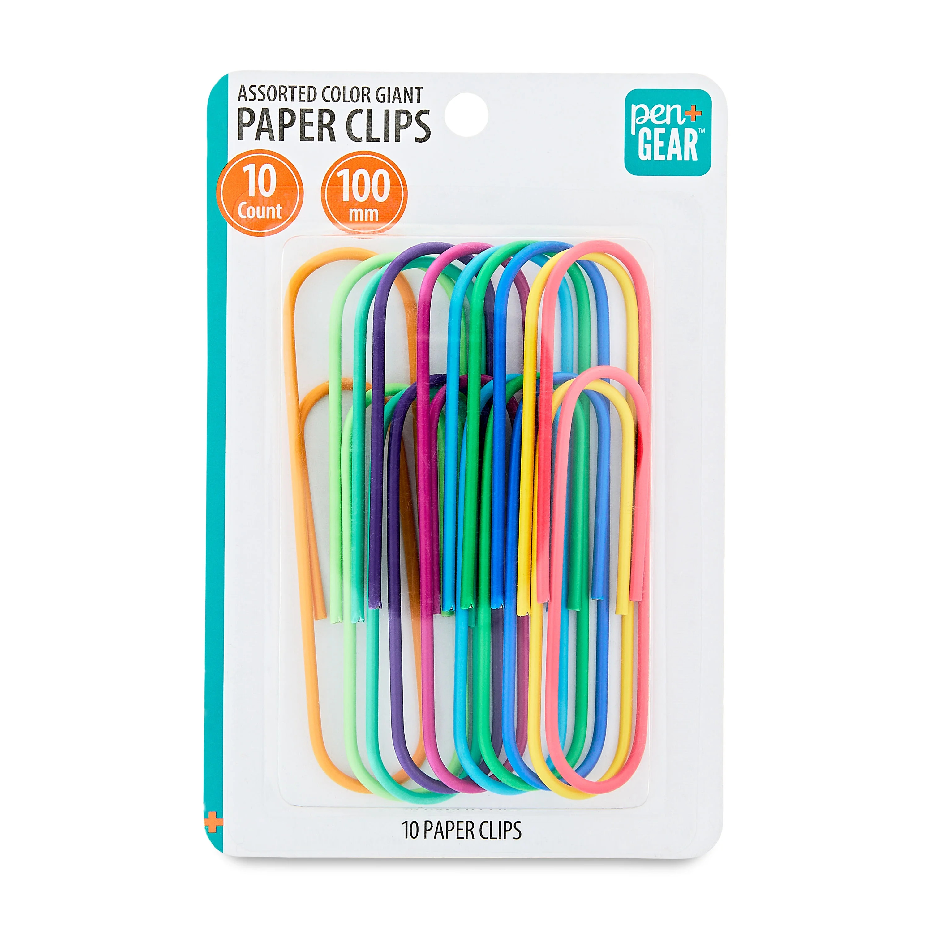 Pen+Gear Assorted Color Giant Paper Clips, 10 Count - Walmart.com | Walmart (US)
