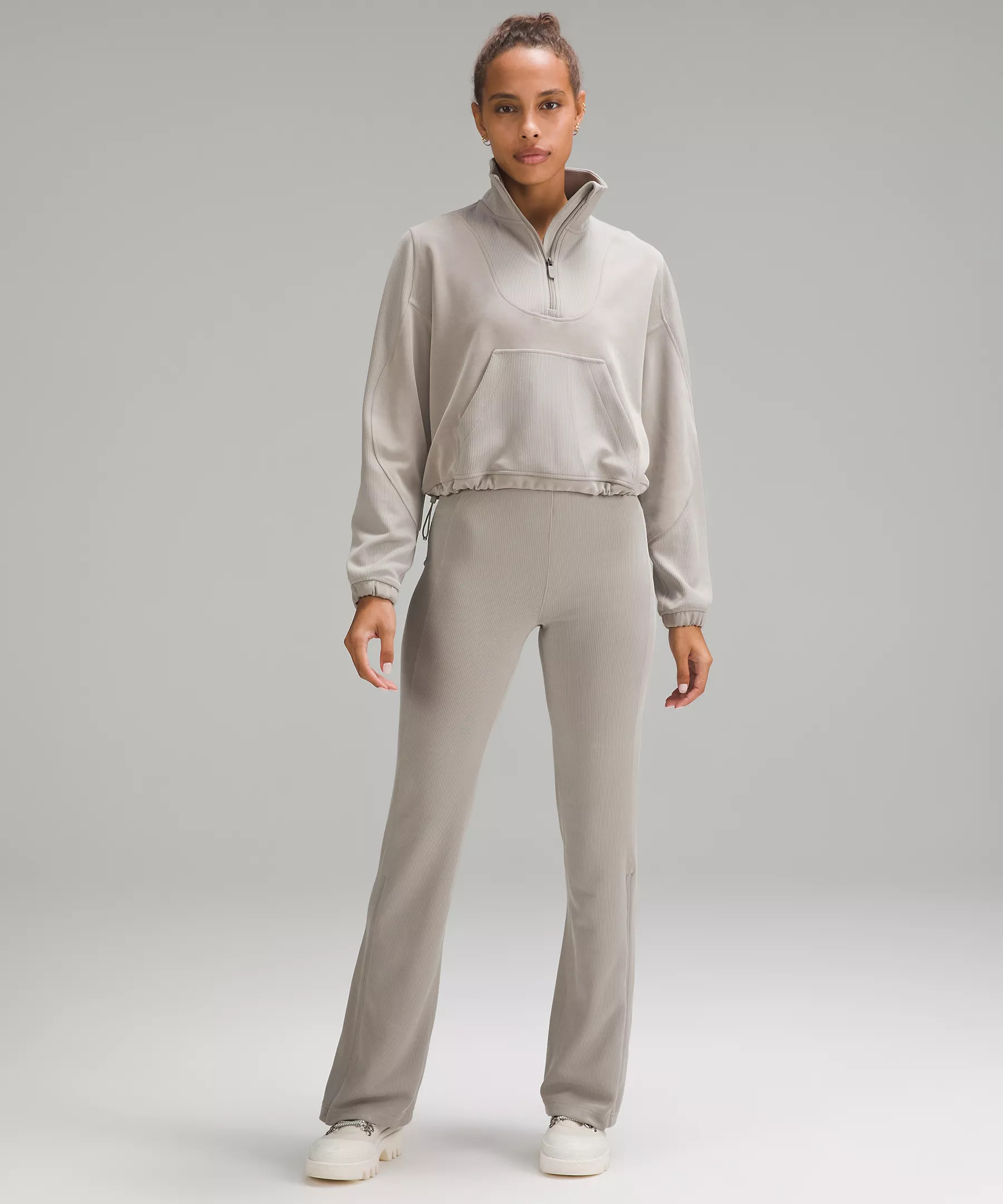 Brushed Softstreme Ribbed Half Zip | Women's Hoodies & Sweatshirts | lululemon | Lululemon (US)