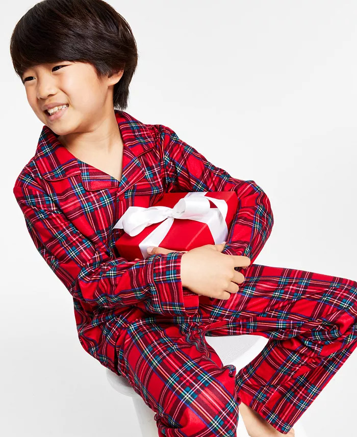 Family Pajamas Matching Kids Brinkley Plaid Pajama Set, Created for Macy's & Reviews - Pajamas - ... | Macys (US)