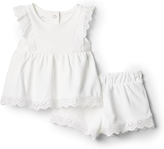 Amazon Essentials x Sofia Grainge Toddlers and Baby Girls' Eyelet Short & Top Set | Amazon (US)