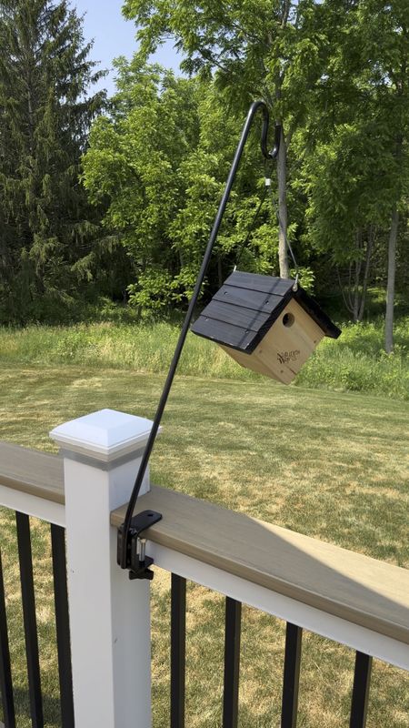 This deck shepards hook is perfect for our bird feeders! Found both the hook and the wren house on @walmart #walmartpartner #walmart #walmart 

Check out some of my favorite outdoor finds from Walmart linked here 

#LTKhome #LTKFind #LTKsalealert