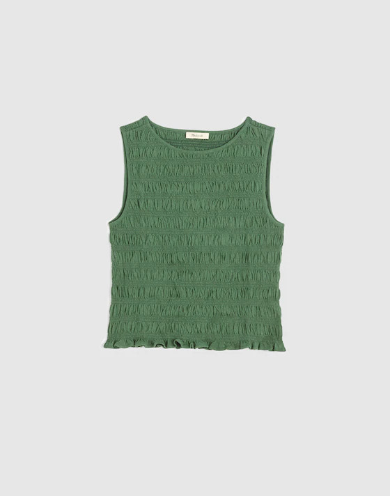 Smocked Boatneck Tank | Madewell