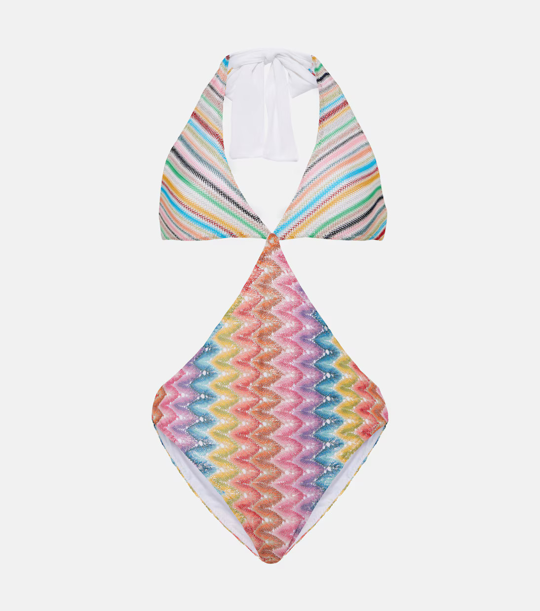 Zigzag lamé swimsuit | Mytheresa (US/CA)