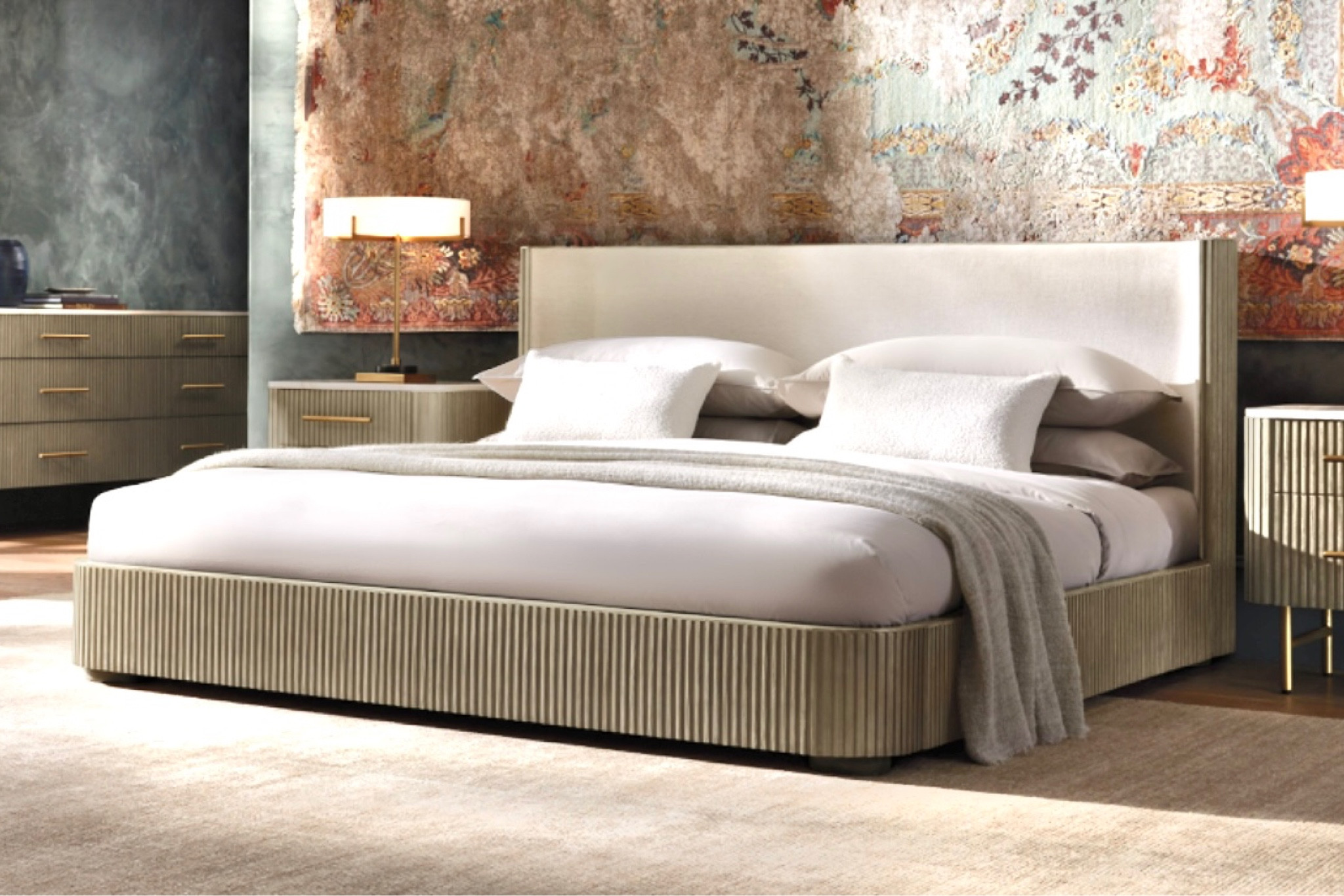 Gray fluted bed frame, gray bed frame for your home 

#LTKfamily #LTKhome #LTKSpringSale