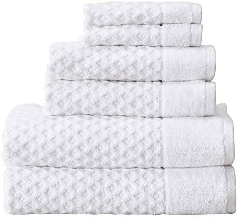 Great Bay Home 100% Cotton Bath Towels, Luxury 6 Piece Set - 2 Bath Towels, 2 Hand Towels and 2 W... | Amazon (US)