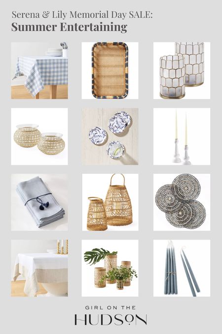 Serena & Lily summer entertaining on sale! My favorite table linens, placemats, candles, candle holders, vases and trays all on sale!

#LTKSaleAlert #LTKSeasonal #LTKHome